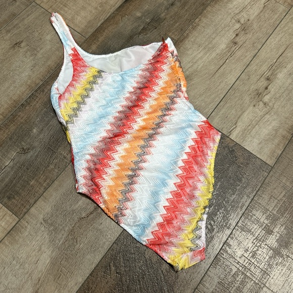 Missoni zig zag chevron one shoulder one piece swimsuit - Picture 5 of 6